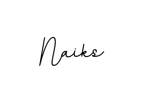 Make a beautiful signature design for name Naiks. With this signature (BallpointsItalic-DORy9) style, you can create a handwritten signature for free. Naiks signature style 11 images and pictures png