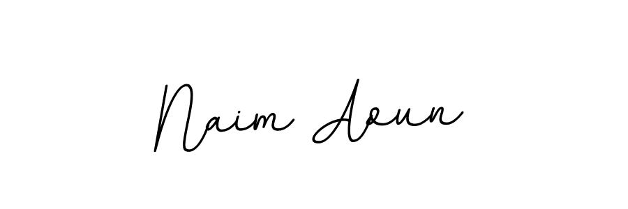 You should practise on your own different ways (BallpointsItalic-DORy9) to write your name (Naim Aoun) in signature. don't let someone else do it for you. Naim Aoun signature style 11 images and pictures png