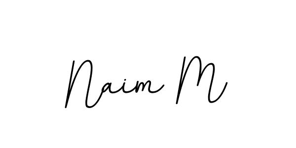 Make a beautiful signature design for name Naim M. With this signature (BallpointsItalic-DORy9) style, you can create a handwritten signature for free. Naim M signature style 11 images and pictures png
