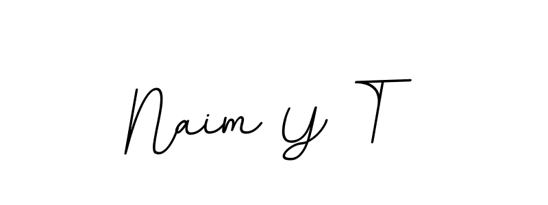 You should practise on your own different ways (BallpointsItalic-DORy9) to write your name (Naim Y T) in signature. don't let someone else do it for you. Naim Y T signature style 11 images and pictures png