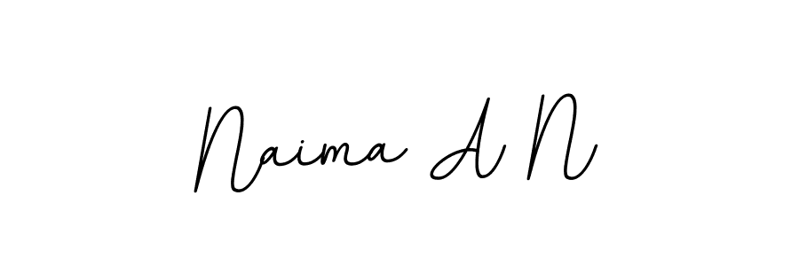 It looks lik you need a new signature style for name Naima A N. Design unique handwritten (BallpointsItalic-DORy9) signature with our free signature maker in just a few clicks. Naima A N signature style 11 images and pictures png