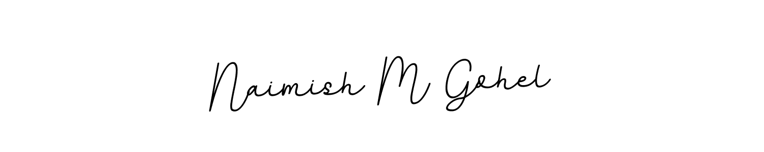 Use a signature maker to create a handwritten signature online. With this signature software, you can design (BallpointsItalic-DORy9) your own signature for name Naimish M Gohel. Naimish M Gohel signature style 11 images and pictures png