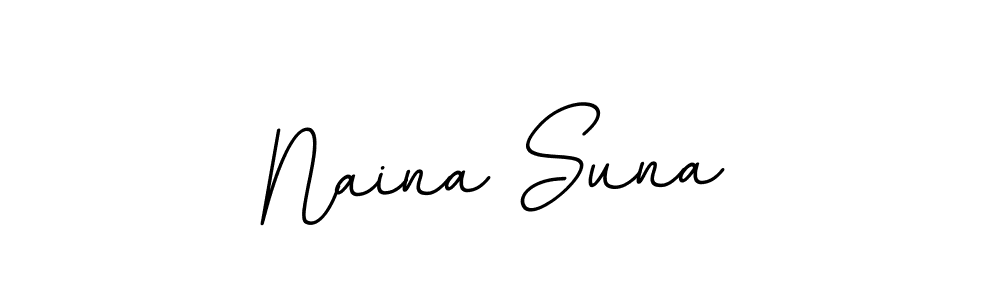 Make a beautiful signature design for name Naina Suna. With this signature (BallpointsItalic-DORy9) style, you can create a handwritten signature for free. Naina Suna signature style 11 images and pictures png