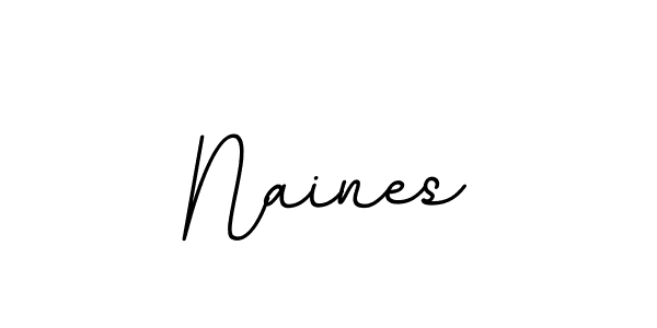 Make a beautiful signature design for name Naines. With this signature (BallpointsItalic-DORy9) style, you can create a handwritten signature for free. Naines signature style 11 images and pictures png