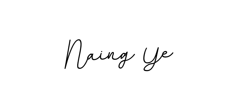 Make a beautiful signature design for name Naing Ye. With this signature (BallpointsItalic-DORy9) style, you can create a handwritten signature for free. Naing Ye signature style 11 images and pictures png