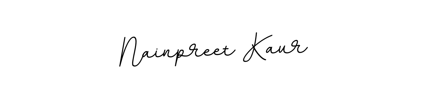 The best way (BallpointsItalic-DORy9) to make a short signature is to pick only two or three words in your name. The name Nainpreet Kaur include a total of six letters. For converting this name. Nainpreet Kaur signature style 11 images and pictures png