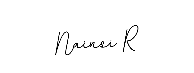 Make a beautiful signature design for name Nainsi R. With this signature (BallpointsItalic-DORy9) style, you can create a handwritten signature for free. Nainsi R signature style 11 images and pictures png