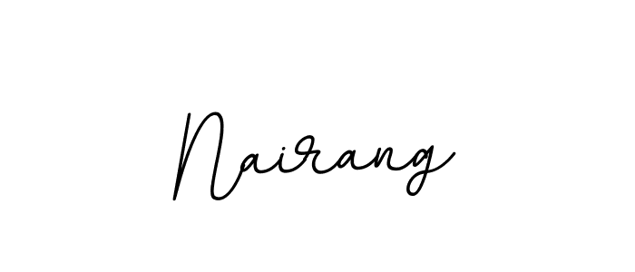 The best way (BallpointsItalic-DORy9) to make a short signature is to pick only two or three words in your name. The name Nairang include a total of six letters. For converting this name. Nairang signature style 11 images and pictures png