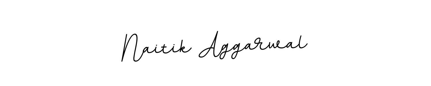 Create a beautiful signature design for name Naitik Aggarwal. With this signature (BallpointsItalic-DORy9) fonts, you can make a handwritten signature for free. Naitik Aggarwal signature style 11 images and pictures png