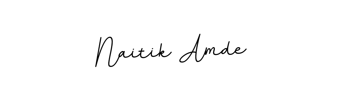 This is the best signature style for the Naitik Amde name. Also you like these signature font (BallpointsItalic-DORy9). Mix name signature. Naitik Amde signature style 11 images and pictures png