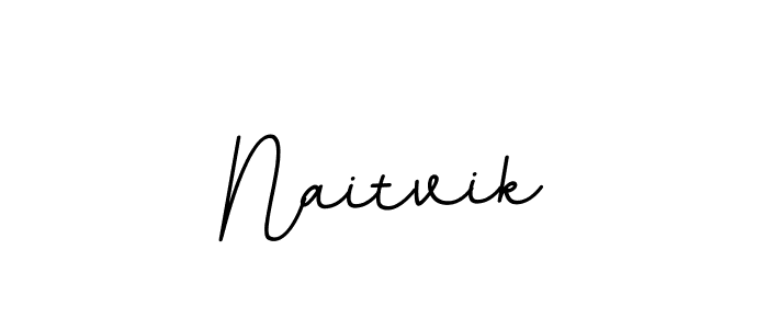 How to make Naitvik signature? BallpointsItalic-DORy9 is a professional autograph style. Create handwritten signature for Naitvik name. Naitvik signature style 11 images and pictures png