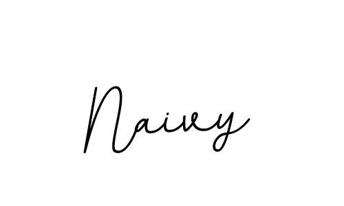 Make a beautiful signature design for name Naivy. With this signature (BallpointsItalic-DORy9) style, you can create a handwritten signature for free. Naivy signature style 11 images and pictures png