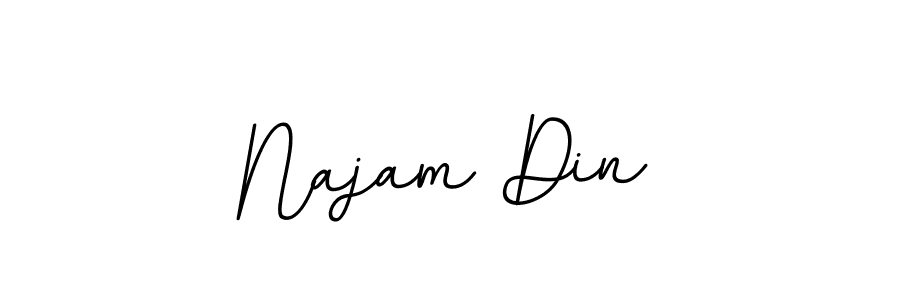 Make a beautiful signature design for name Najam Din. With this signature (BallpointsItalic-DORy9) style, you can create a handwritten signature for free. Najam Din signature style 11 images and pictures png