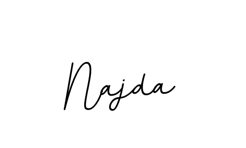 You should practise on your own different ways (BallpointsItalic-DORy9) to write your name (Najda) in signature. don't let someone else do it for you. Najda signature style 11 images and pictures png