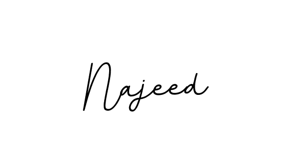 How to make Najeed name signature. Use BallpointsItalic-DORy9 style for creating short signs online. This is the latest handwritten sign. Najeed signature style 11 images and pictures png