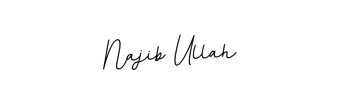 Use a signature maker to create a handwritten signature online. With this signature software, you can design (BallpointsItalic-DORy9) your own signature for name Najib Ullah. Najib Ullah signature style 11 images and pictures png