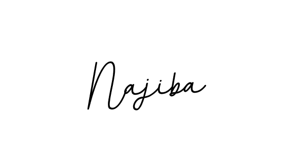 Use a signature maker to create a handwritten signature online. With this signature software, you can design (BallpointsItalic-DORy9) your own signature for name Najiba. Najiba signature style 11 images and pictures png