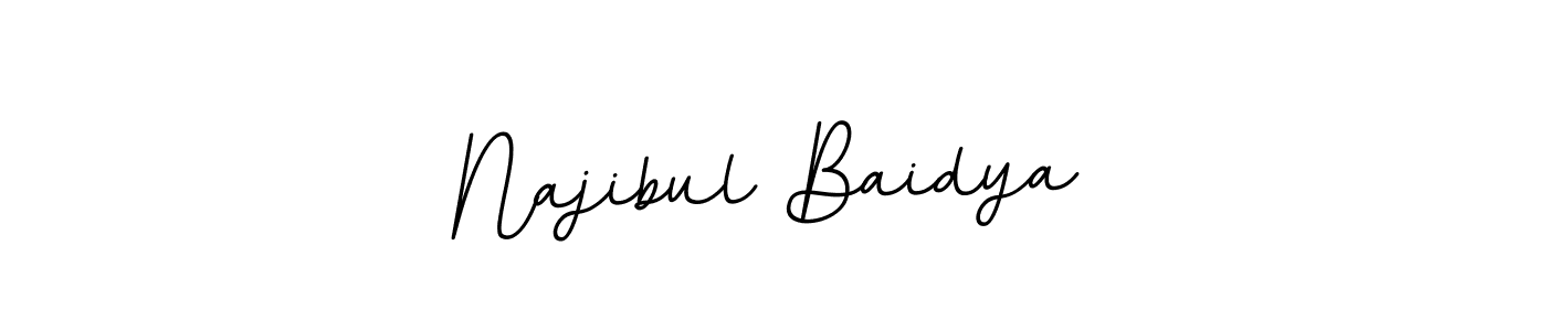 How to make Najibul Baidya name signature. Use BallpointsItalic-DORy9 style for creating short signs online. This is the latest handwritten sign. Najibul Baidya signature style 11 images and pictures png