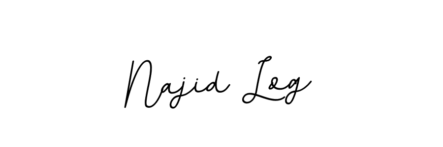 Use a signature maker to create a handwritten signature online. With this signature software, you can design (BallpointsItalic-DORy9) your own signature for name Najid Log. Najid Log signature style 11 images and pictures png