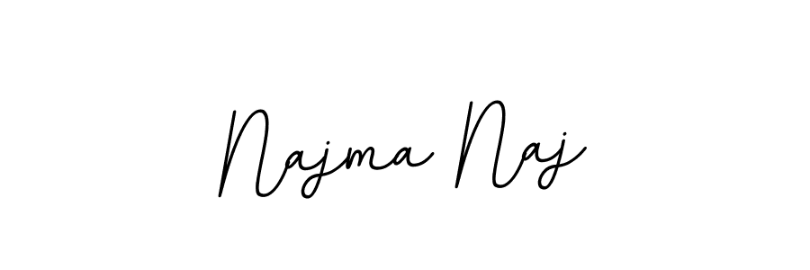 How to make Najma Naj name signature. Use BallpointsItalic-DORy9 style for creating short signs online. This is the latest handwritten sign. Najma Naj signature style 11 images and pictures png