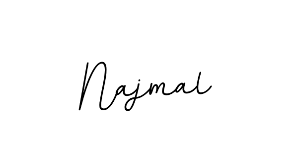 How to make Najmal name signature. Use BallpointsItalic-DORy9 style for creating short signs online. This is the latest handwritten sign. Najmal signature style 11 images and pictures png