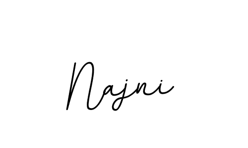 Design your own signature with our free online signature maker. With this signature software, you can create a handwritten (BallpointsItalic-DORy9) signature for name Najni. Najni signature style 11 images and pictures png