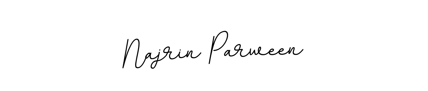 Design your own signature with our free online signature maker. With this signature software, you can create a handwritten (BallpointsItalic-DORy9) signature for name Najrin Parween. Najrin Parween signature style 11 images and pictures png