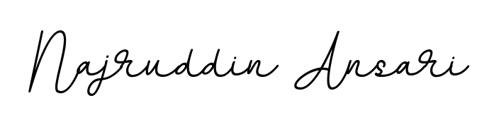 Create your official email sign-off with Najruddin Ansari name in BallpointsItalic-DORy9 style. Crisp, clean, and perfectly legible across all screens. Najruddin Ansari signature style 11 images and pictures png