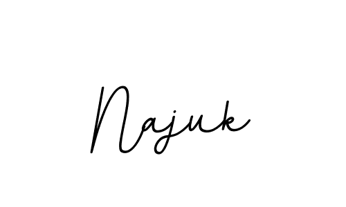 How to make Najuk name signature. Use BallpointsItalic-DORy9 style for creating short signs online. This is the latest handwritten sign. Najuk signature style 11 images and pictures png