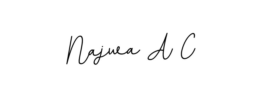 It looks lik you need a new signature style for name Najwa A C. Design unique handwritten (BallpointsItalic-DORy9) signature with our free signature maker in just a few clicks. Najwa A C signature style 11 images and pictures png