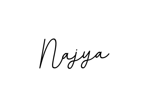 Use a signature maker to create a handwritten signature online. With this signature software, you can design (BallpointsItalic-DORy9) your own signature for name Najya. Najya signature style 11 images and pictures png