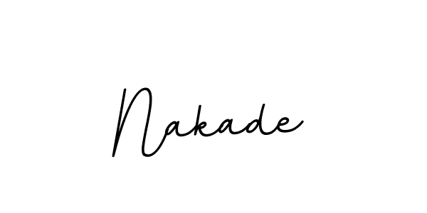 Make a beautiful signature design for name Nakade. With this signature (BallpointsItalic-DORy9) style, you can create a handwritten signature for free. Nakade signature style 11 images and pictures png