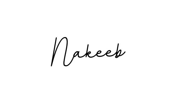 How to make Nakeeb name signature. Use BallpointsItalic-DORy9 style for creating short signs online. This is the latest handwritten sign. Nakeeb signature style 11 images and pictures png