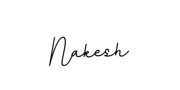 How to make Nakesh name signature. Use BallpointsItalic-DORy9 style for creating short signs online. This is the latest handwritten sign. Nakesh signature style 11 images and pictures png