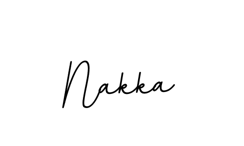 Create a beautiful signature design for name Nakka. With this signature (BallpointsItalic-DORy9) fonts, you can make a handwritten signature for free. Nakka signature style 11 images and pictures png