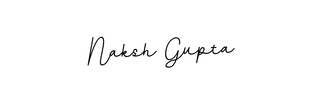 How to make Naksh Gupta name signature. Use BallpointsItalic-DORy9 style for creating short signs online. This is the latest handwritten sign. Naksh Gupta signature style 11 images and pictures png