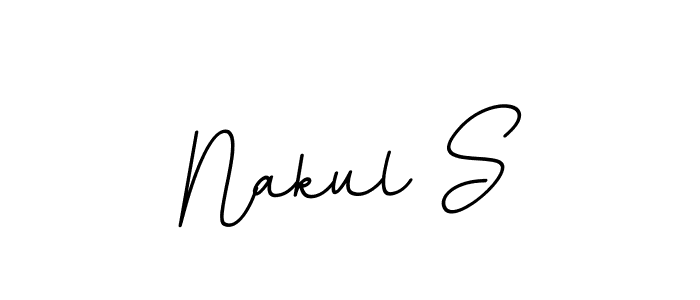 Nakul S stylish signature style. Best Handwritten Sign (BallpointsItalic-DORy9) for my name. Handwritten Signature Collection Ideas for my name Nakul S. Nakul S signature style 11 images and pictures png