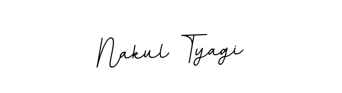 Create a beautiful signature design for name Nakul Tyagi. With this signature (BallpointsItalic-DORy9) fonts, you can make a handwritten signature for free. Nakul Tyagi signature style 11 images and pictures png