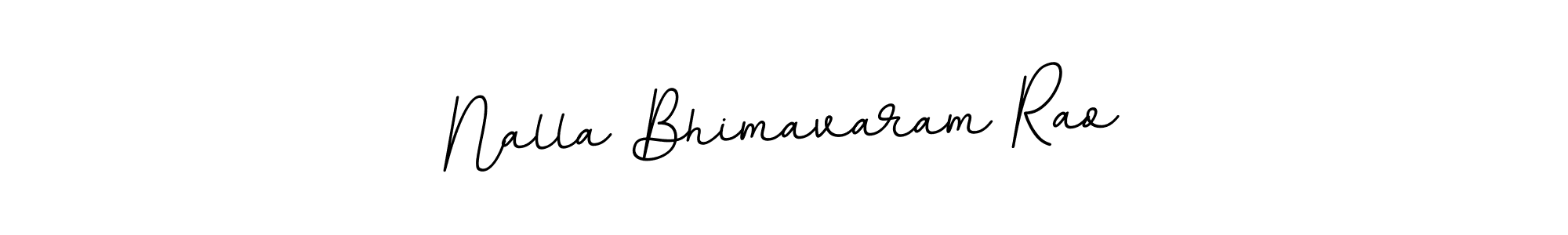 Use a signature maker to create a handwritten signature online. With this signature software, you can design (BallpointsItalic-DORy9) your own signature for name Nalla Bhimavaram Rao. Nalla Bhimavaram Rao signature style 11 images and pictures png