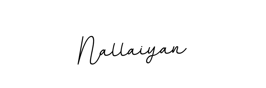 How to make Nallaiyan name signature. Use BallpointsItalic-DORy9 style for creating short signs online. This is the latest handwritten sign. Nallaiyan signature style 11 images and pictures png