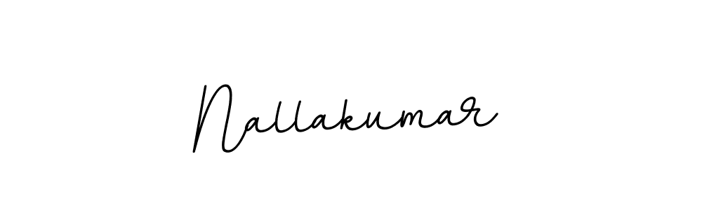 Create a beautiful signature design for name Nallakumar. With this signature (BallpointsItalic-DORy9) fonts, you can make a handwritten signature for free. Nallakumar signature style 11 images and pictures png