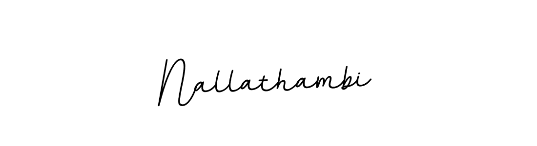 Create a beautiful signature design for name Nallathambi. With this signature (BallpointsItalic-DORy9) fonts, you can make a handwritten signature for free. Nallathambi signature style 11 images and pictures png