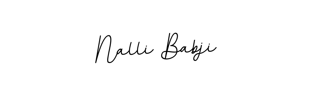 The best way (BallpointsItalic-DORy9) to make a short signature is to pick only two or three words in your name. The name Nalli Babji include a total of six letters. For converting this name. Nalli Babji signature style 11 images and pictures png