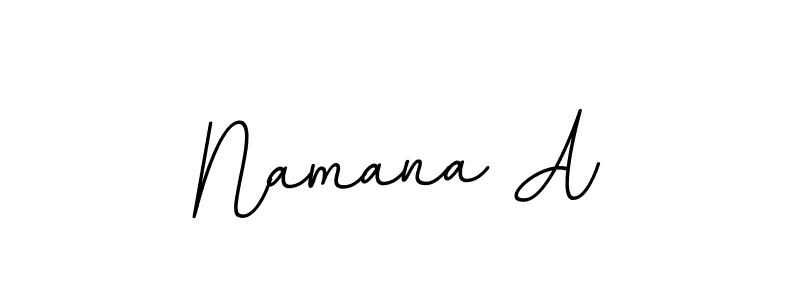 Use a signature maker to create a handwritten signature online. With this signature software, you can design (BallpointsItalic-DORy9) your own signature for name Namana A. Namana A signature style 11 images and pictures png