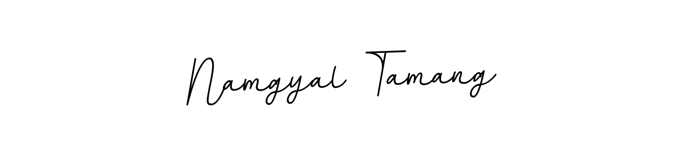 The best way (BallpointsItalic-DORy9) to make a short signature is to pick only two or three words in your name. The name Namgyal Tamang include a total of six letters. For converting this name. Namgyal Tamang signature style 11 images and pictures png