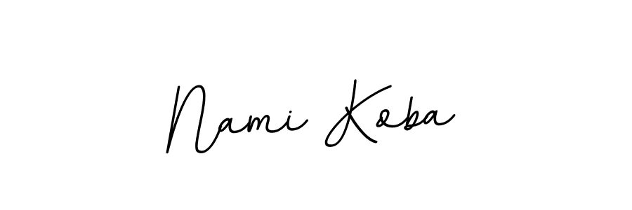 if you are searching for the best signature style for your name Nami Koba. so please give up your signature search. here we have designed multiple signature styles  using BallpointsItalic-DORy9. Nami Koba signature style 11 images and pictures png