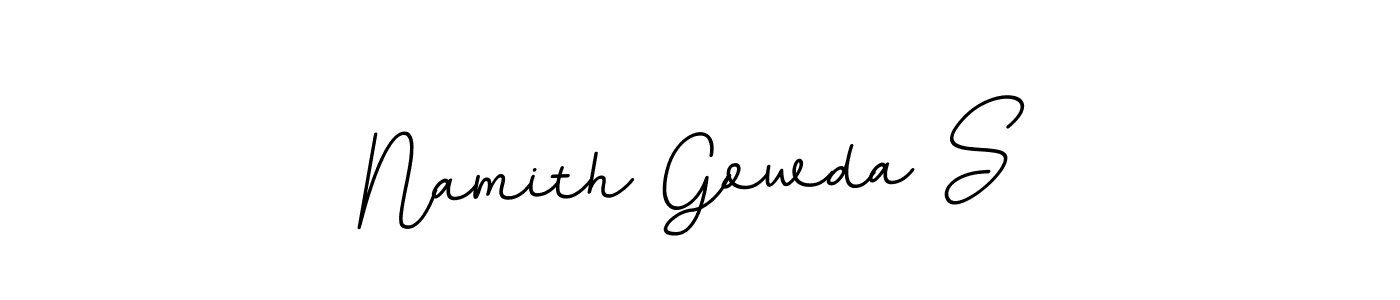 Create a beautiful signature design for name Namith Gowda S. With this signature (BallpointsItalic-DORy9) fonts, you can make a handwritten signature for free. Namith Gowda S signature style 11 images and pictures png