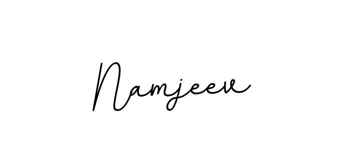 Create a beautiful signature design for name Namjeev. With this signature (BallpointsItalic-DORy9) fonts, you can make a handwritten signature for free. Namjeev signature style 11 images and pictures png