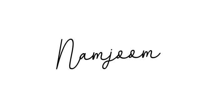 How to make Namjoom name signature. Use BallpointsItalic-DORy9 style for creating short signs online. This is the latest handwritten sign. Namjoom signature style 11 images and pictures png