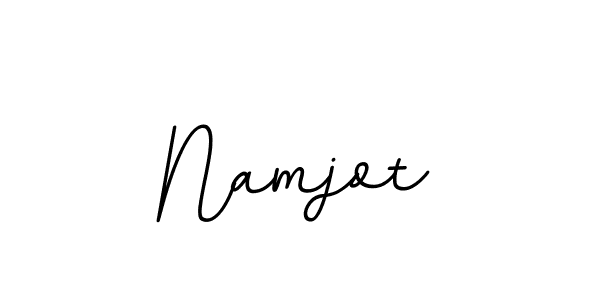 Make a beautiful signature design for name Namjot. With this signature (BallpointsItalic-DORy9) style, you can create a handwritten signature for free. Namjot signature style 11 images and pictures png